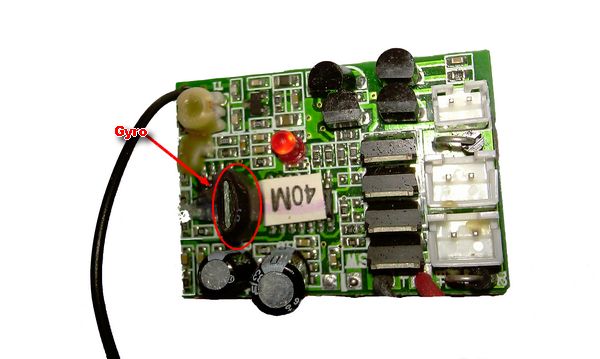 8827-25B - Recepteur 27Mhz avec gyro (8827 MX)